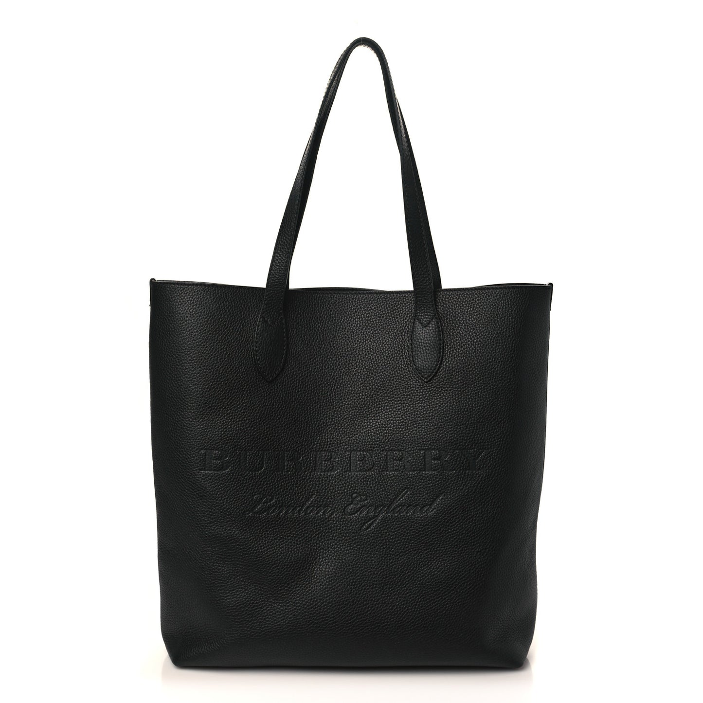 Grainy Calfskin Remington Tote Black