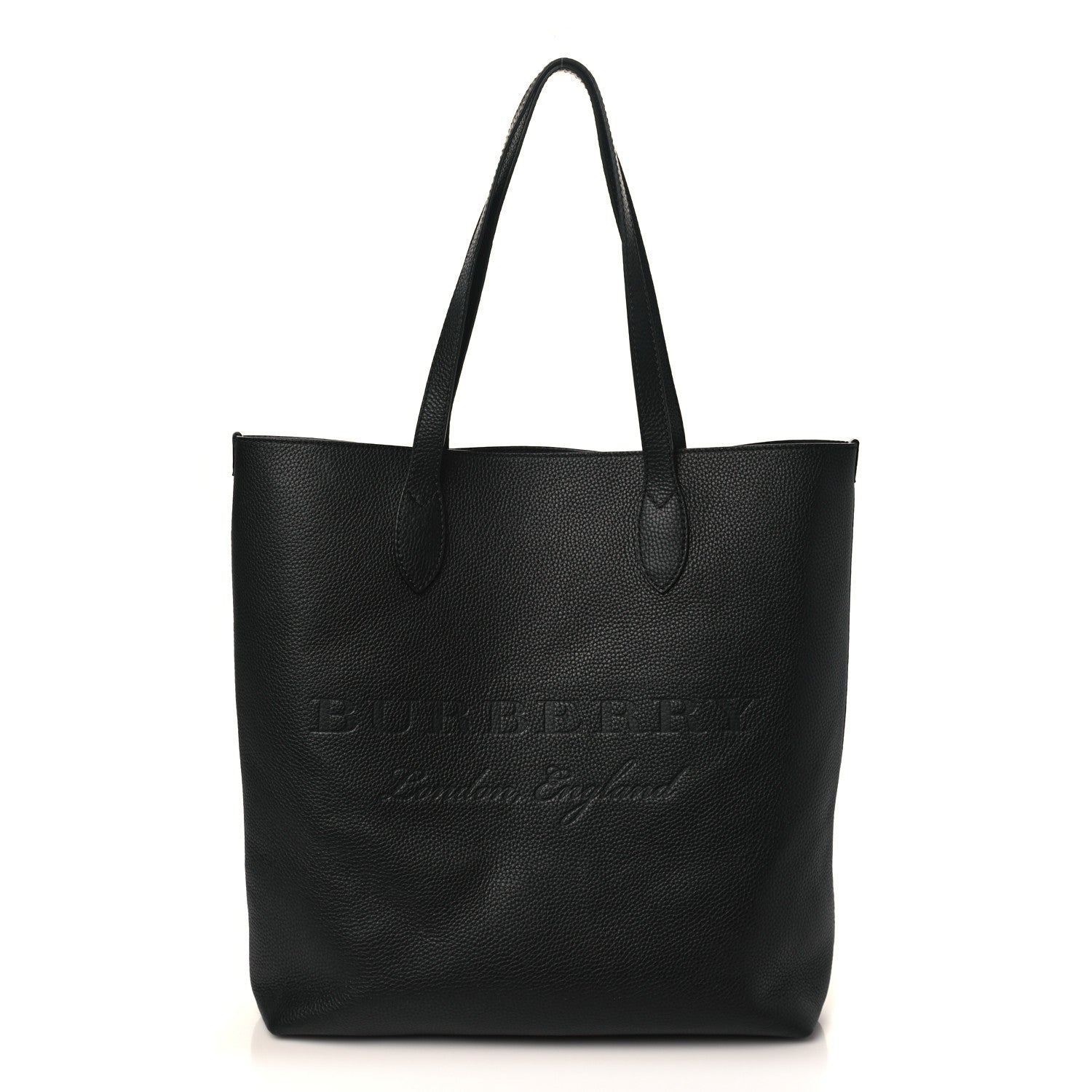 Burberry Grainy Calfskin Remington Tote Black 1 of 8