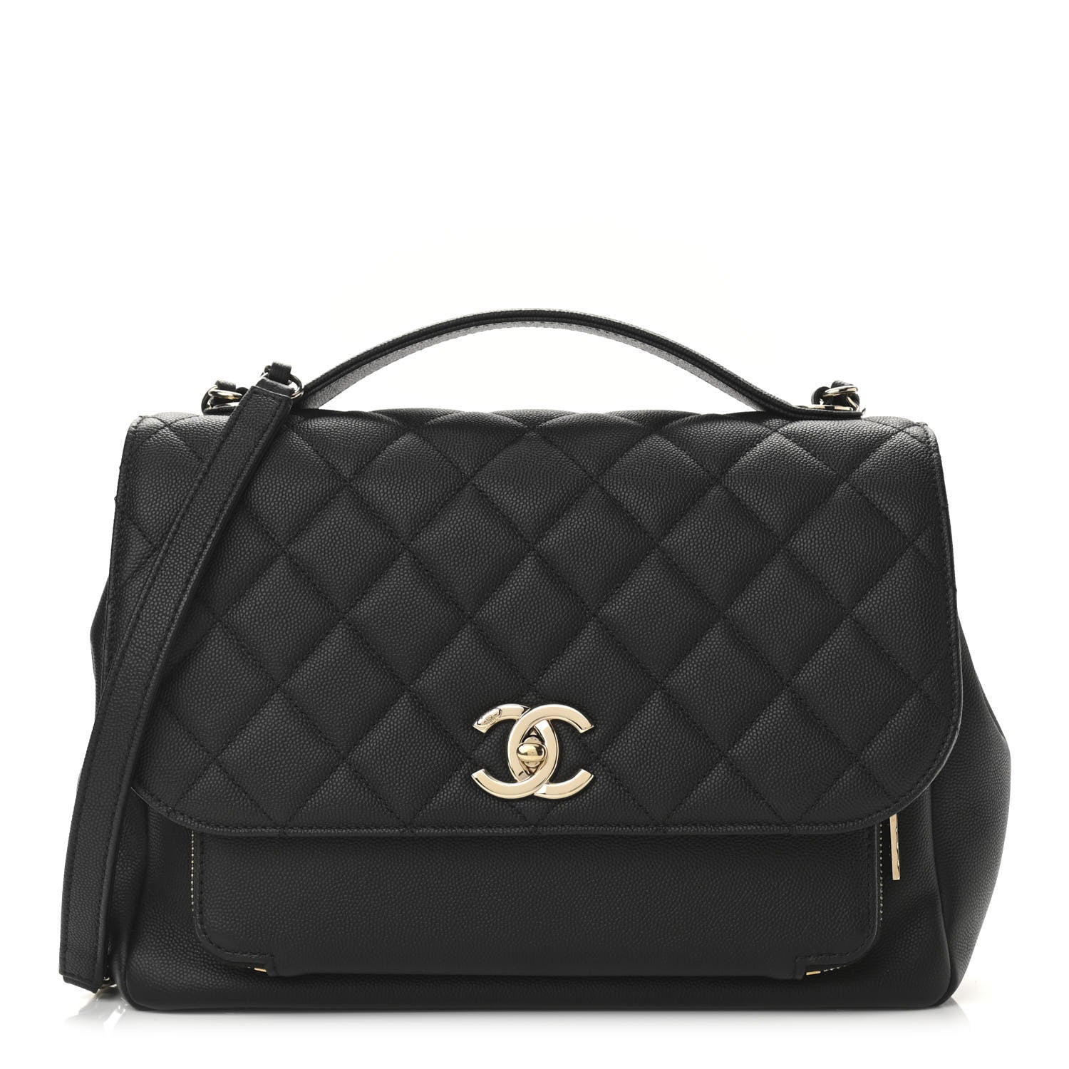 Chanel Caviar Quilted Large Business Affinity Flap Black 1 of 10