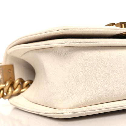 Chanel Caviar Quilted Small Boy Flap White 9 of 10