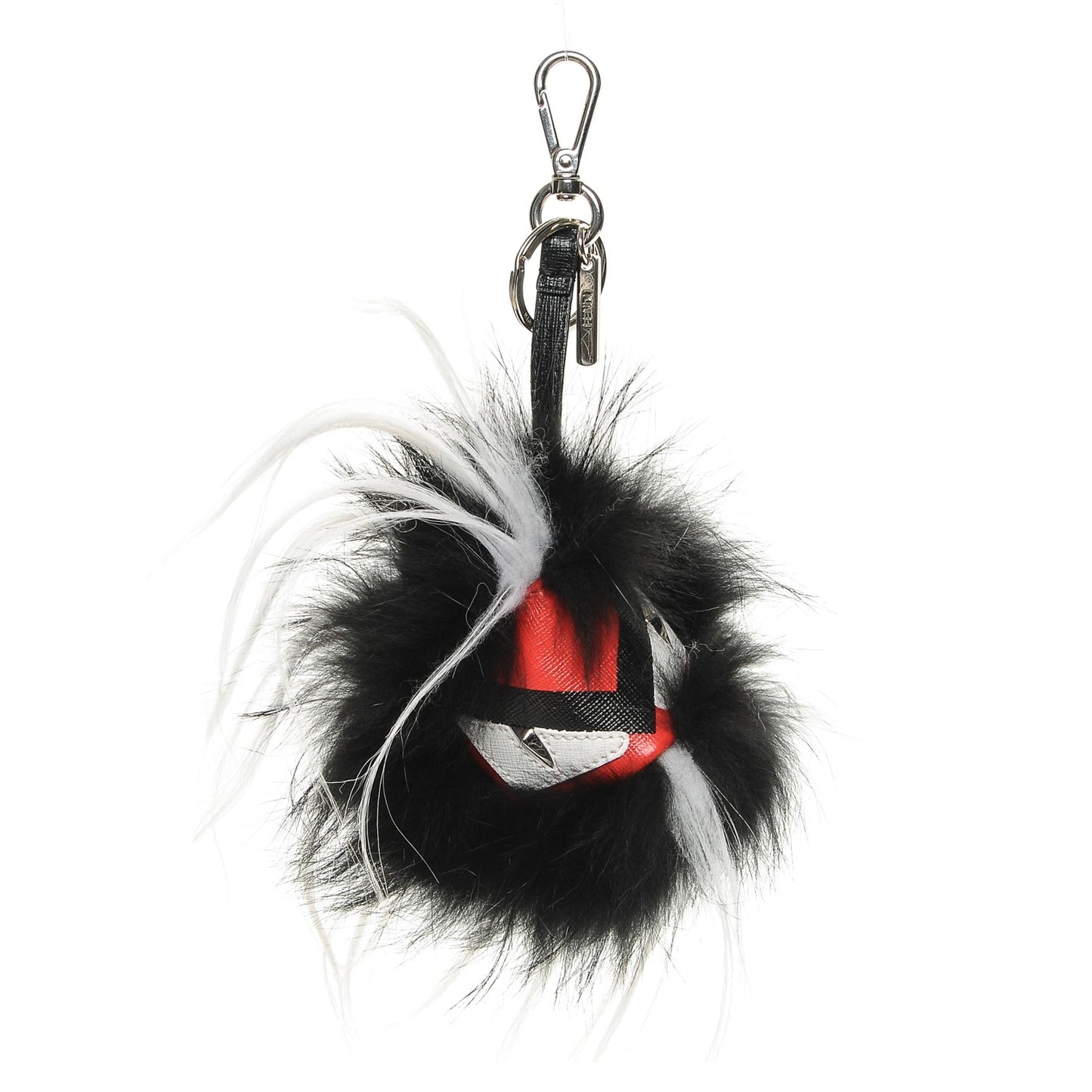 Vitello Elite Fox Goat Fur Igor Monster Bag Bug Cube Charm Rosso Black White