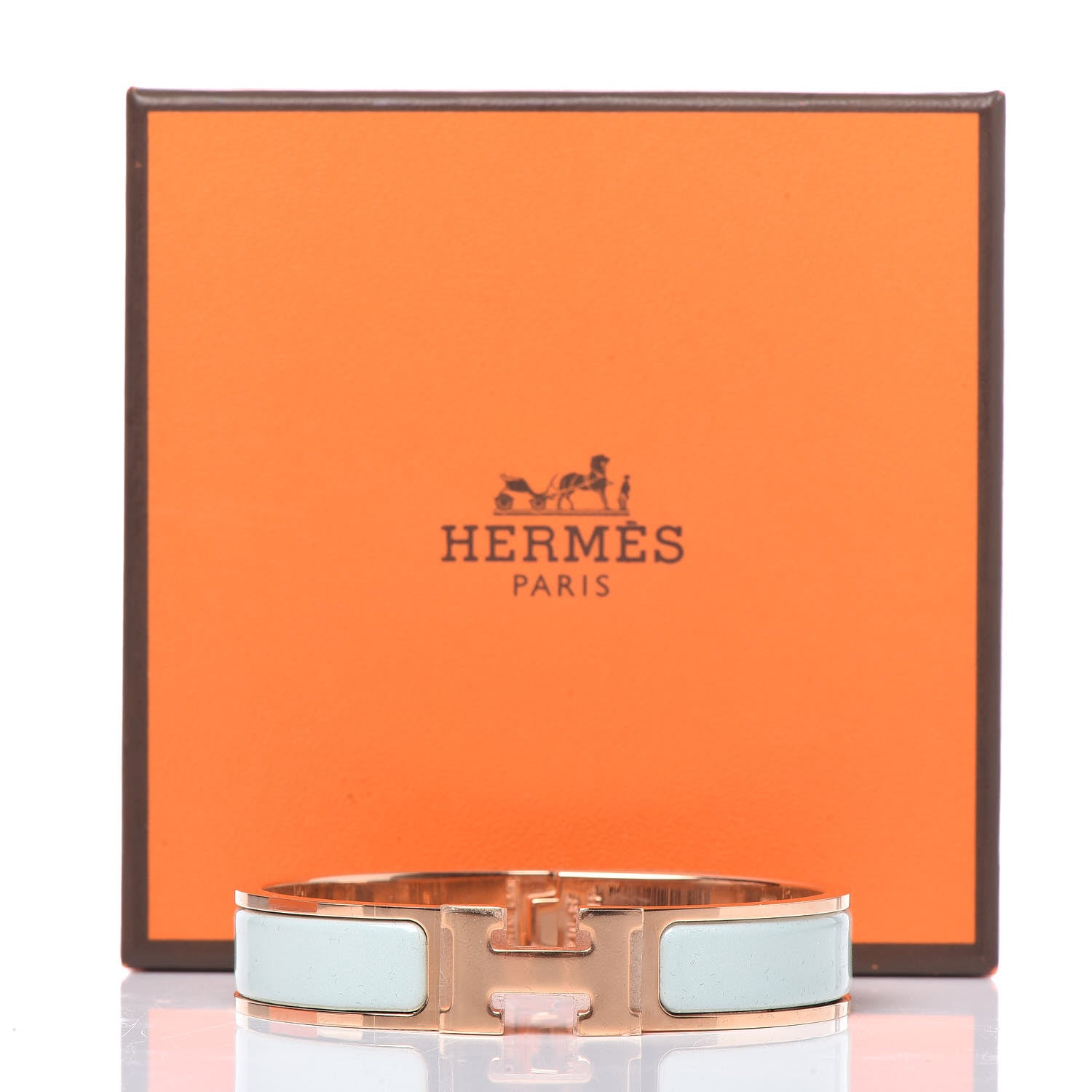 Hermes Enamel Narrow Clic Clac H Bracelet PM Vert Argile 6 of 6
