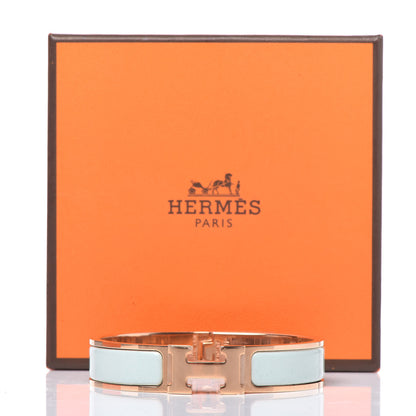 Hermes Enamel Narrow Clic Clac H Bracelet PM Vert Argile 6 of 6