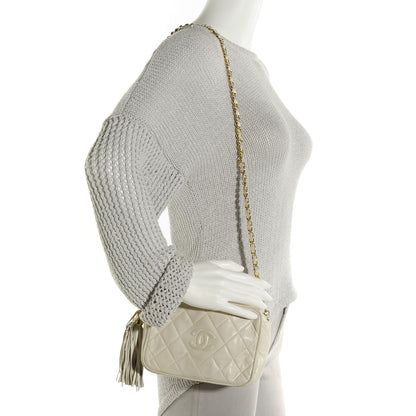 Chanel Lambskin Quilted Tassel Camera Case Beige Clair 2 of 8