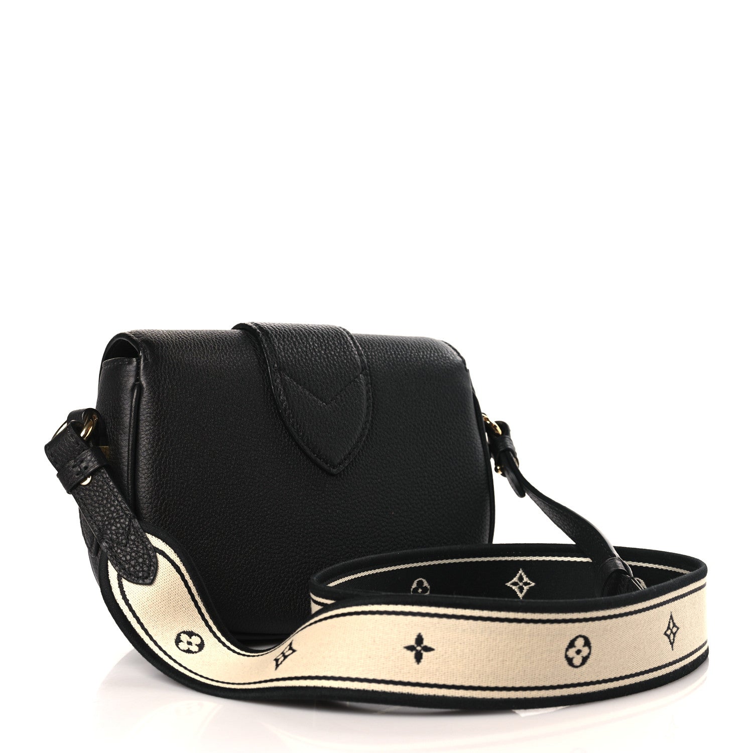 Louis Vuitton Grained Calfskin LV Pont 9 Soft PM Black 3 of 9
