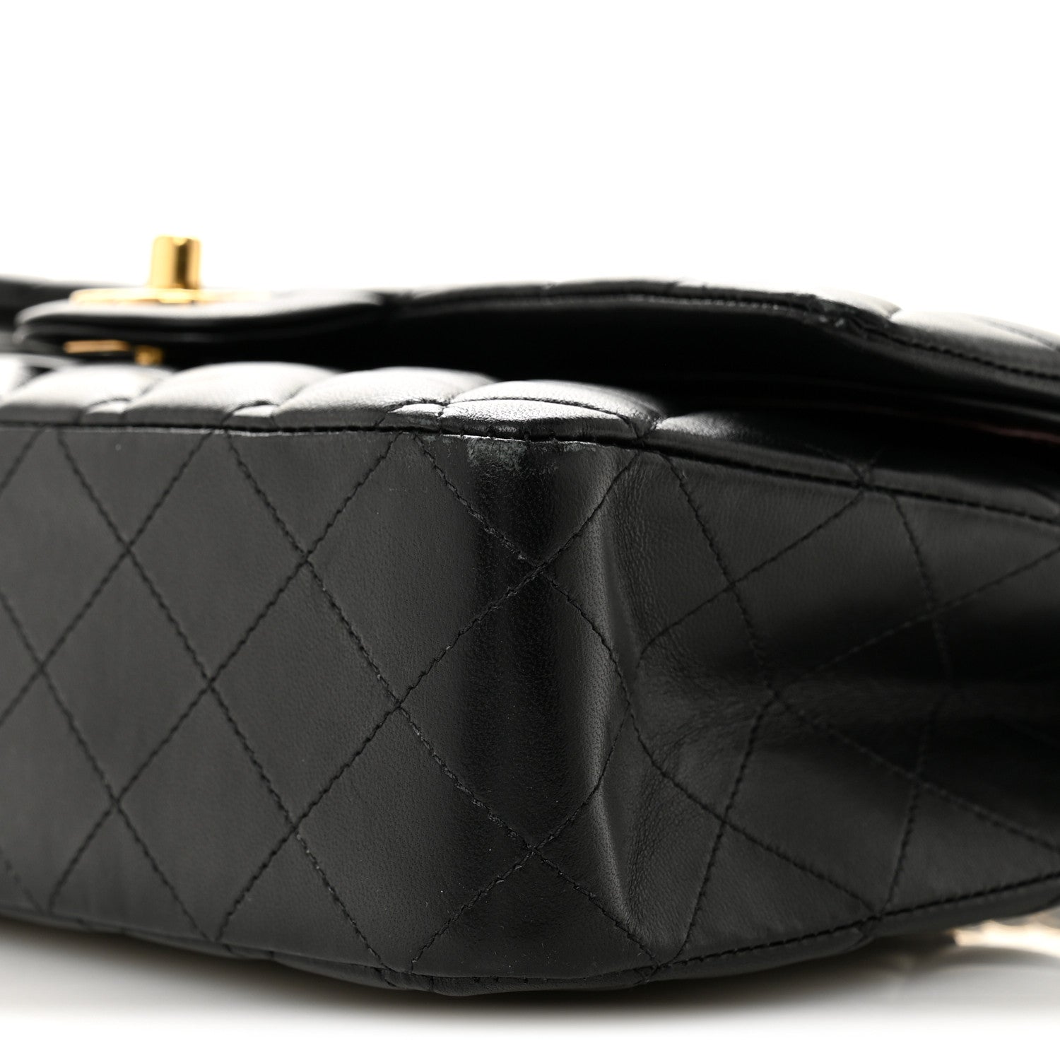 Chanel Lambskin Quilted Medium Double Flap Black 10 of 12