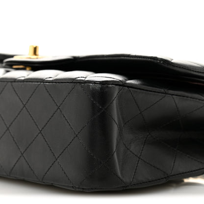 Chanel Lambskin Quilted Medium Double Flap Black 10 of 12