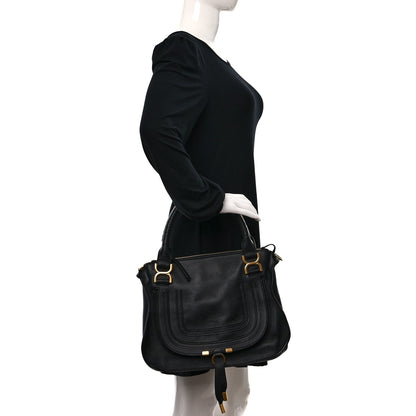 Chloe Calfskin Medium Marcie Satchel Black 2 of 9