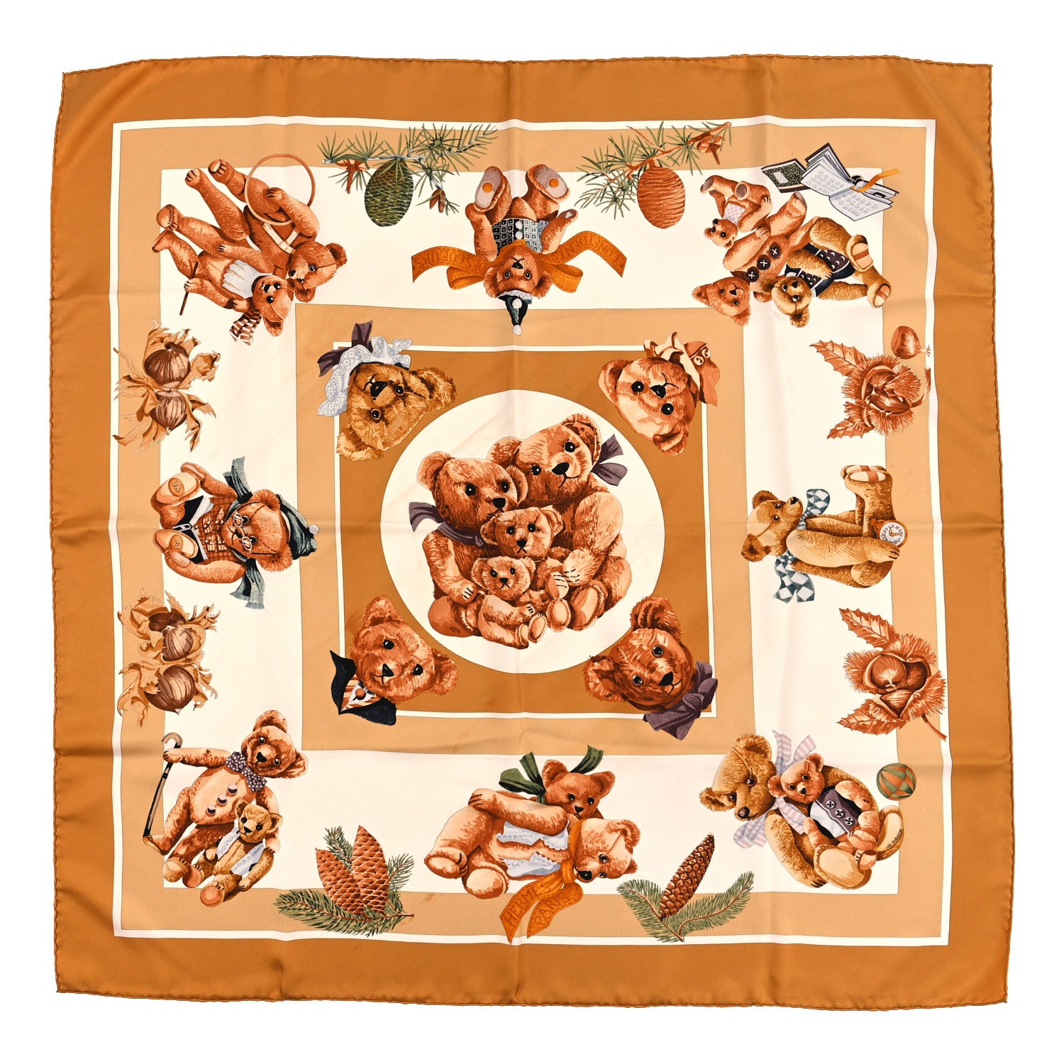 Hermes Silk Confident Des Coeurs Scarf 90 1 of 3