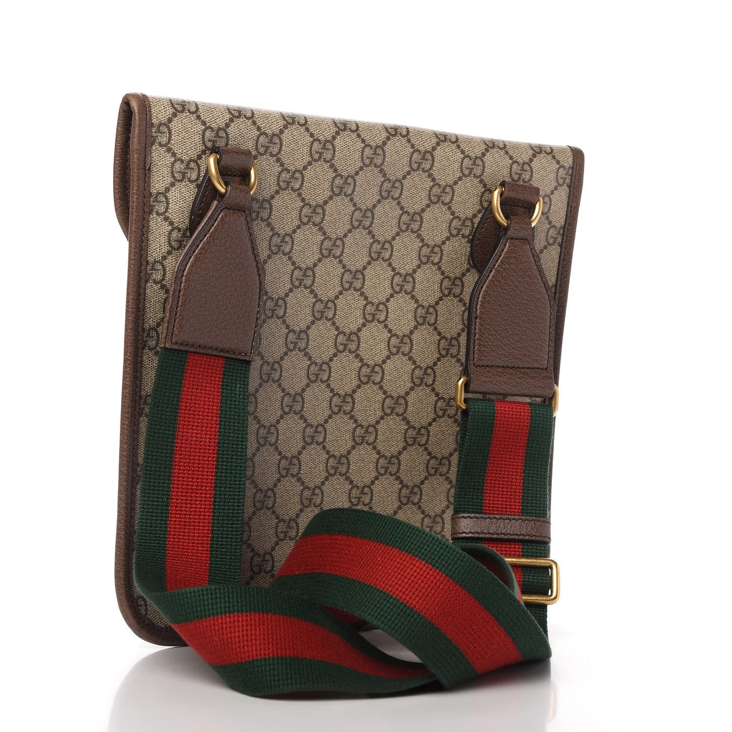 Gucci GG Supreme Monogram Web Medium Neo Vintage Flap Messenger Bag Beige New Acero 3 of 11
