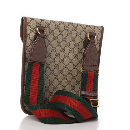 Gucci GG Supreme Monogram Web Medium Neo Vintage Flap Messenger Bag Beige New Acero 3 of 11