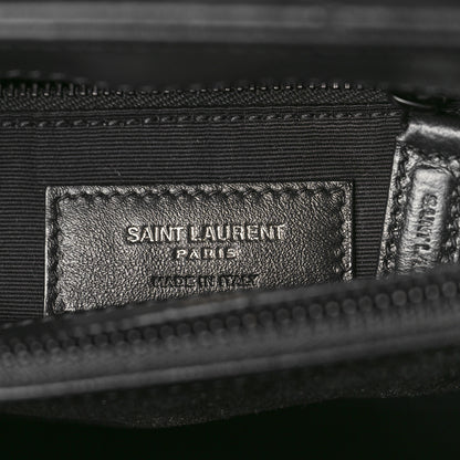Saint Laurent Calfskin Y Quilted Monogram Monochrome Medium Loulou Chain Satchel Black 6 of 10