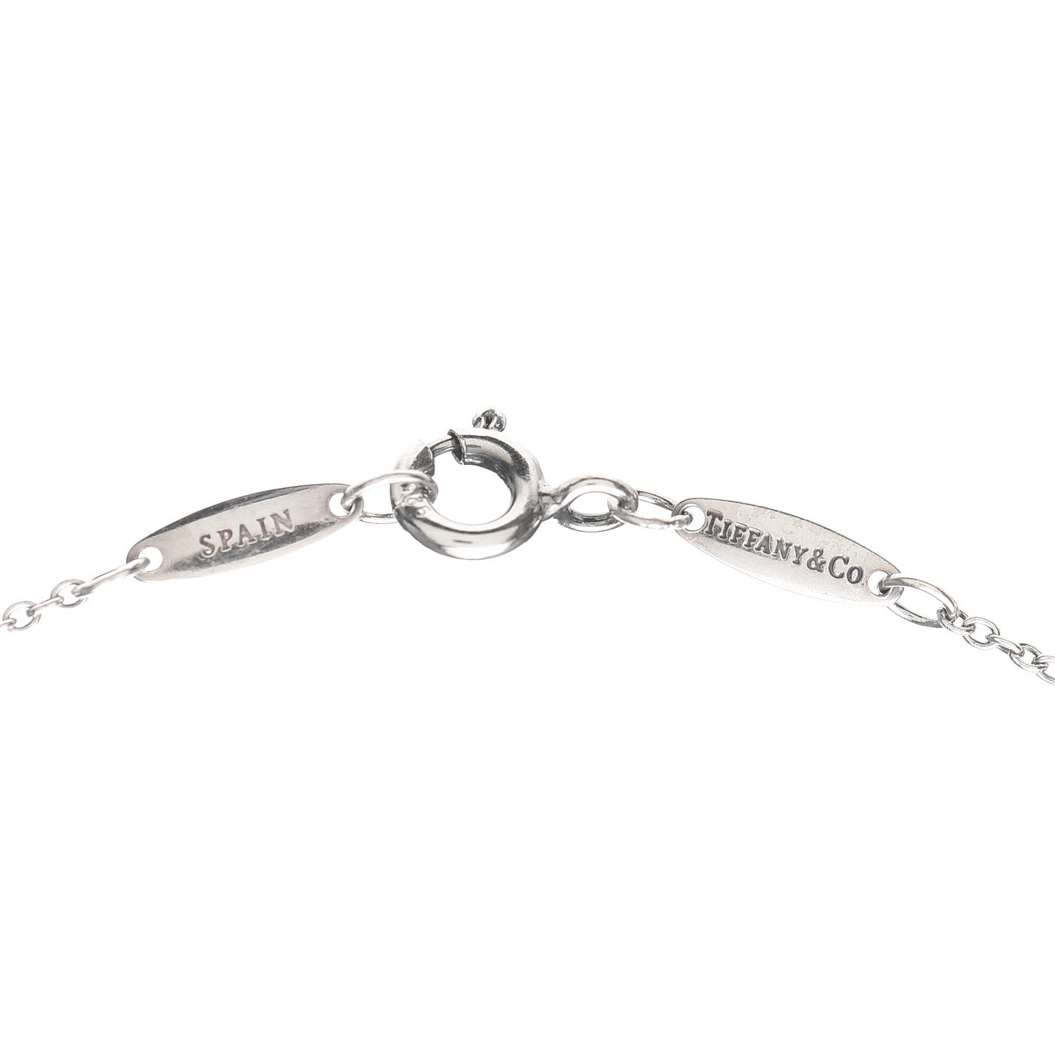 Tiffany Sterling Silver Diamond .07ct Elsa Peretti Diamonds by the Yard Pendant Necklace 5 of 6