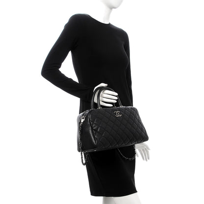 Chanel Caviar Quilted Large Coco Handle Bowling Bag Black 3 of 8