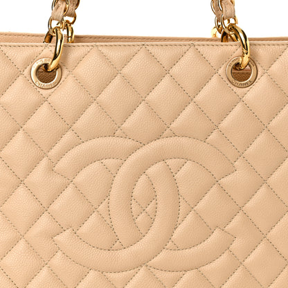 Chanel Caviar Quilted Grand Shopping Tote GST Beige 12 of 18