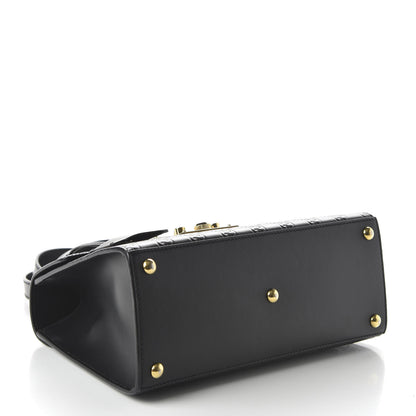 Gucci Guccissima Signature Small Padlock Top Handle Bag Black 4 of 10