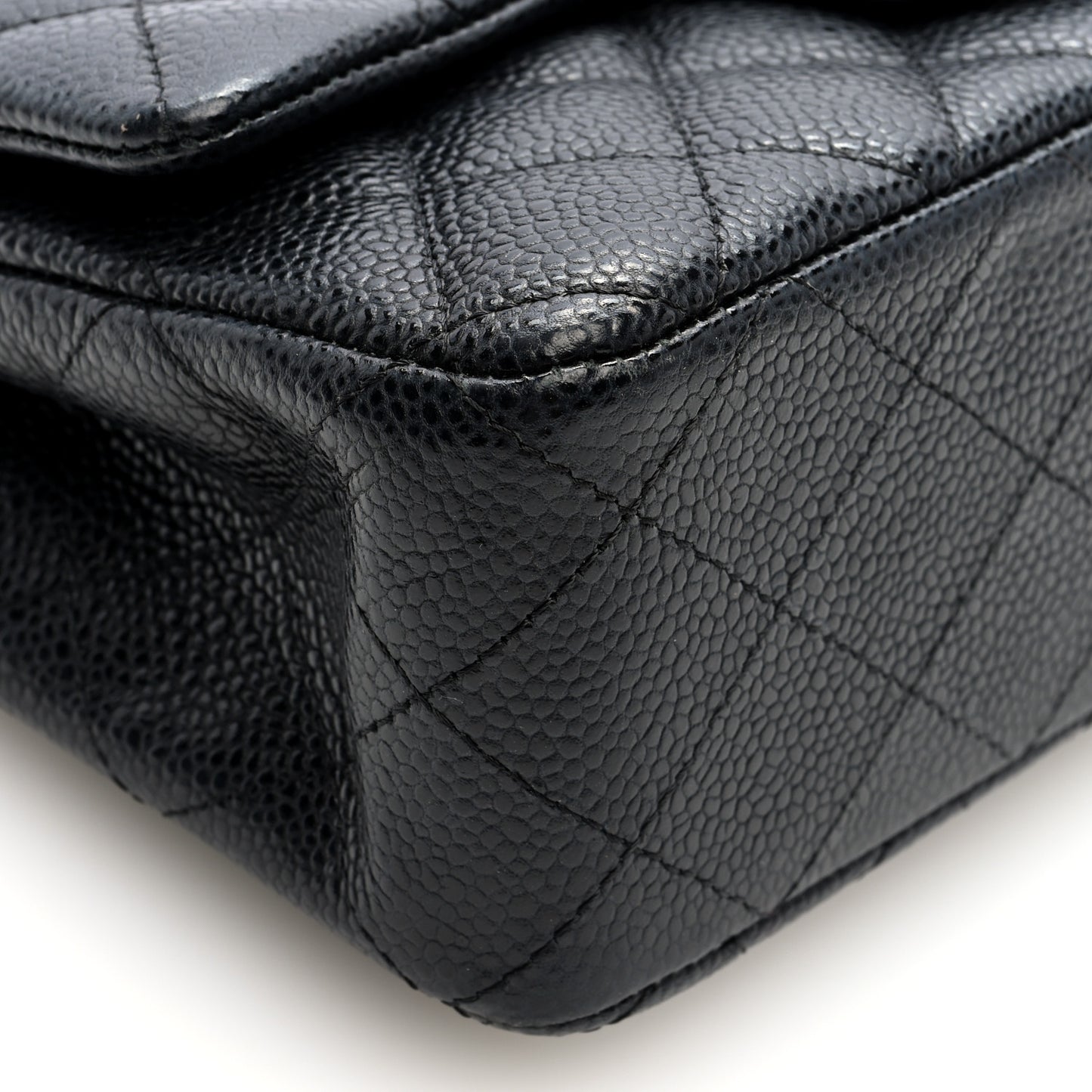 Caviar Quilted Mini Rectangular Flap Black