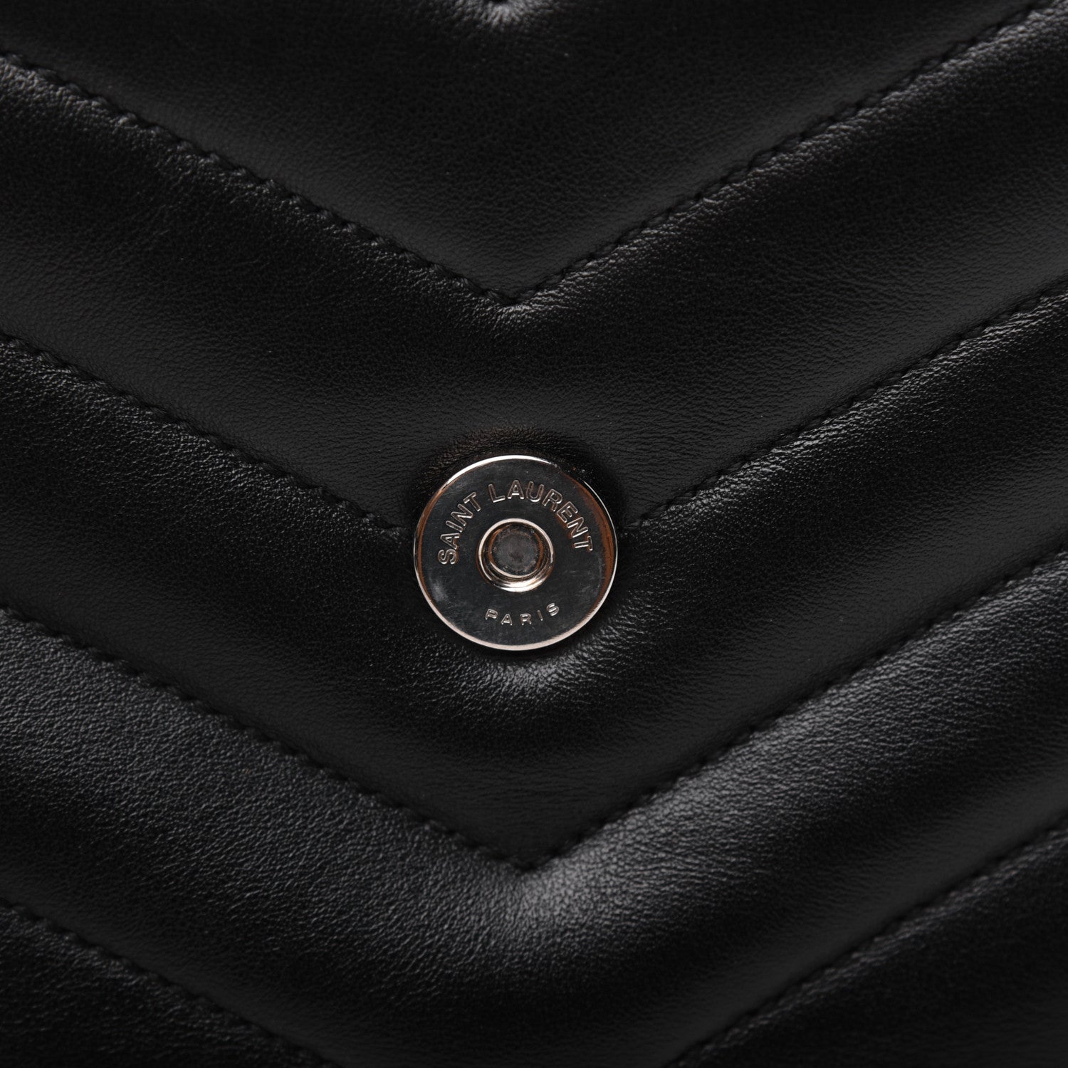 Saint Laurent Calfskin Y Quilted Monogram Small Loulou Chain Satchel Black 18 of 21