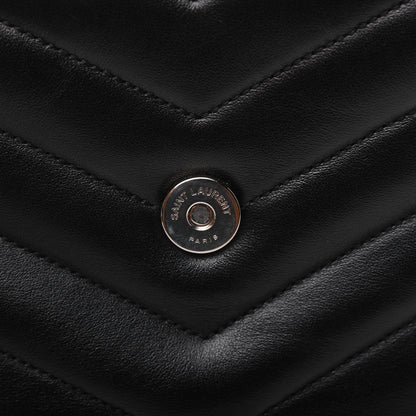 Saint Laurent Calfskin Y Quilted Monogram Small Loulou Chain Satchel Black 18 of 21