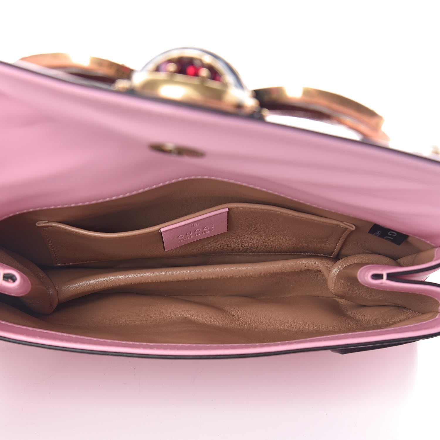 Gucci Nappa Pearl Studded Mini Queen Margaret Broadway Shoulder Bag Sugar Pink 5 of 12
