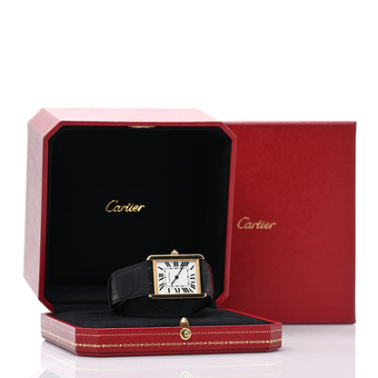 Cartier Stainless Steel 18K Yellow Gold Alligator 27mm Tank Solo Quartz Watch 5 of 5