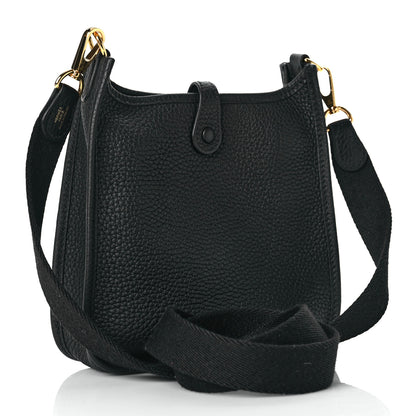 Hermes Taurillon Clemence Evelyne TPM Black 3 of 9