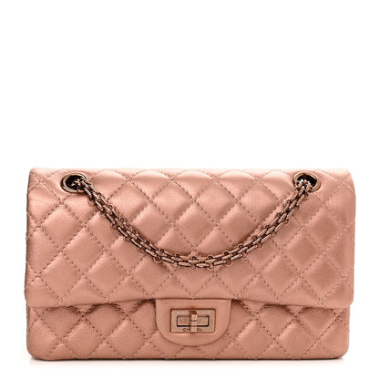 Chanel Metallic Grained Calfskin Quilted 2.55 Reissue 225 Flap Copper Pink 1 of 10
