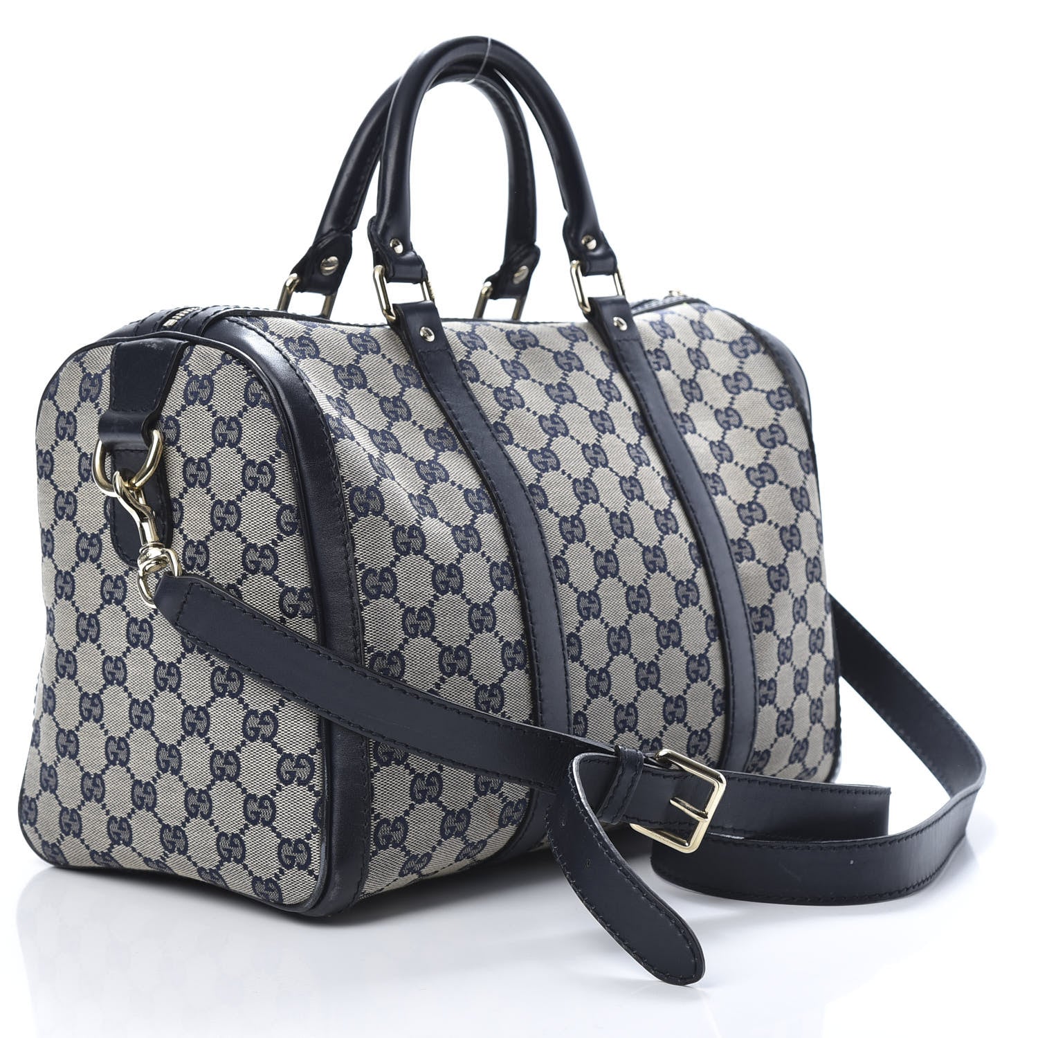Gucci Monogram Medium Boston Navy 3 of 17