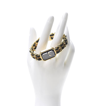 Chanel Stainless Steel Lambskin 20mm Chain Premiere Quartz Watch Gold L 2 of 6