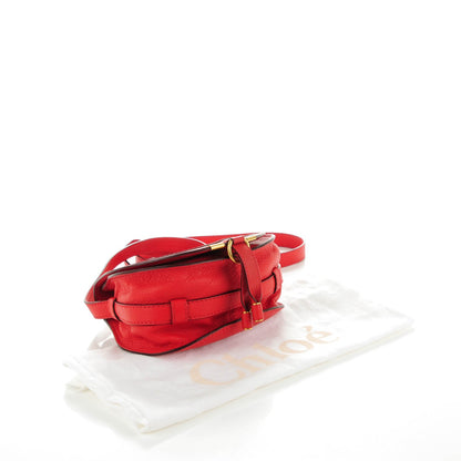 Chloe Calfskin Mini Marcie Round Crossbody Bag Red 4 of 9