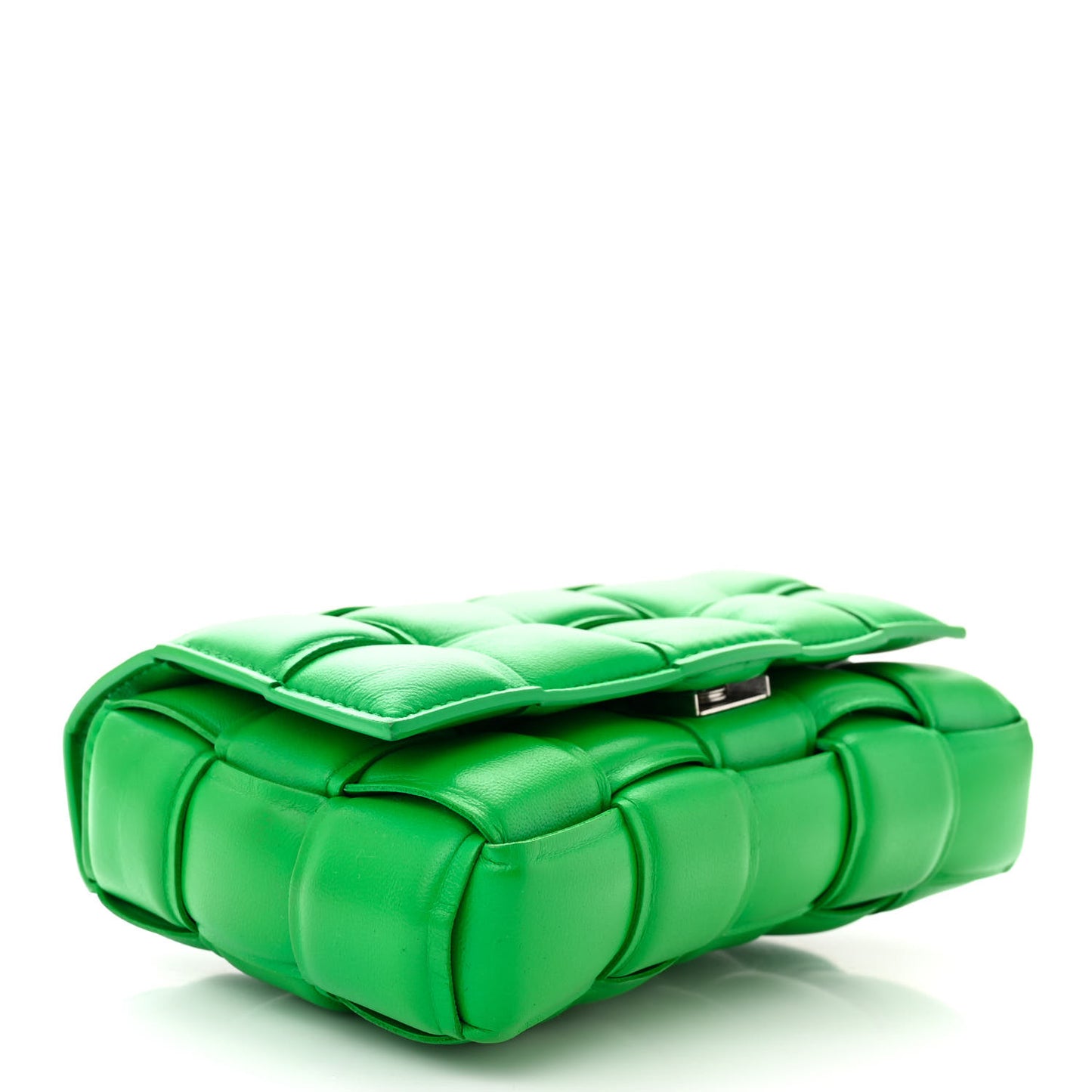 Nappa Maxi Intreccio Small Padded Cassette Crossbody Bag Parakeet