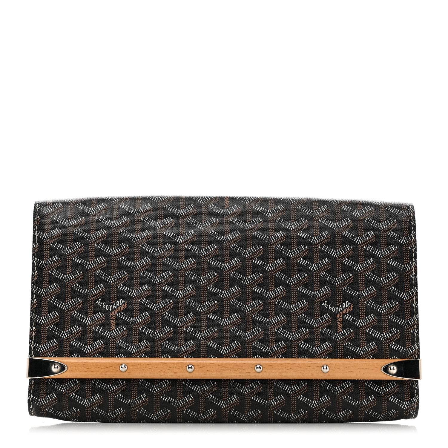 Goyard Goyardine Monte Carlo Bois Clutch Black 1 of 7