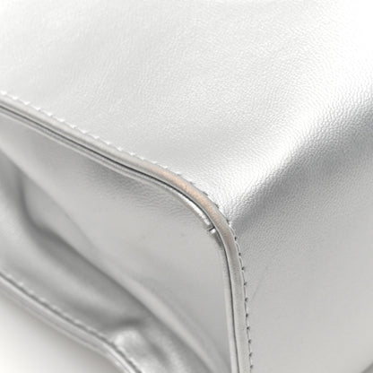 Telfar Metallic Vegan Leather Small Shopping Bag Silver 10 of 13