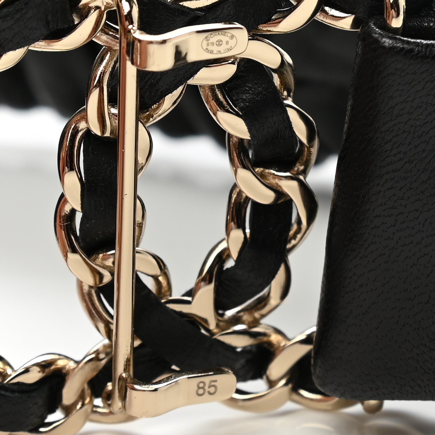 Chanel Lambskin CC Belt 85 34 Black 4 of 5