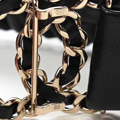 Chanel Lambskin CC Belt 85 34 Black 4 of 5