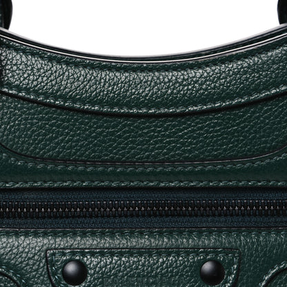 Balenciaga Grained Calfskin Neo Classic Matte Black Hardware S City Forest Green 7 of 9