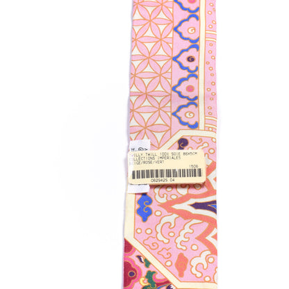 Hermes Silk Collections Imperiales Twilly Beige Rose Vert 3 of 4