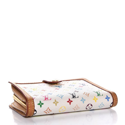 Louis Vuitton Monogram Multicolor French Purse Wallet White 4 of 14