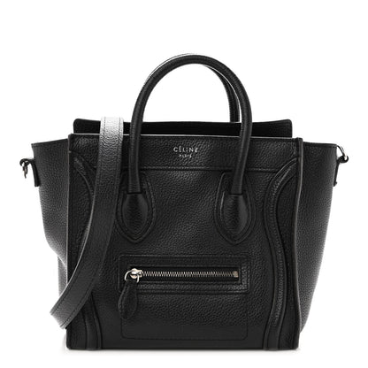 Celine Drummed Calfskin Nano Luggage Black 1 of 16