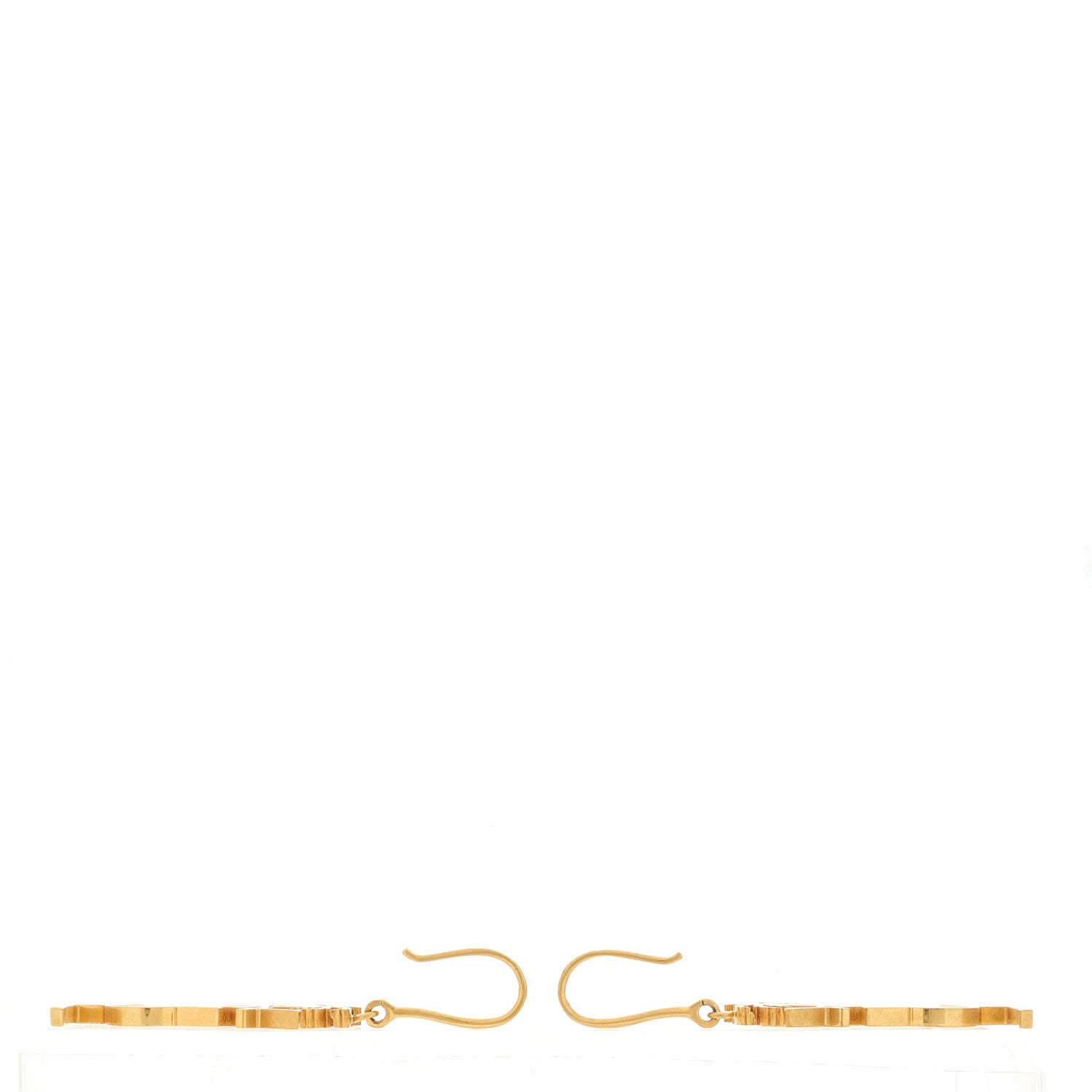 Saint Laurent Cassandre Palm Tree Earrings Gold 3 of 3