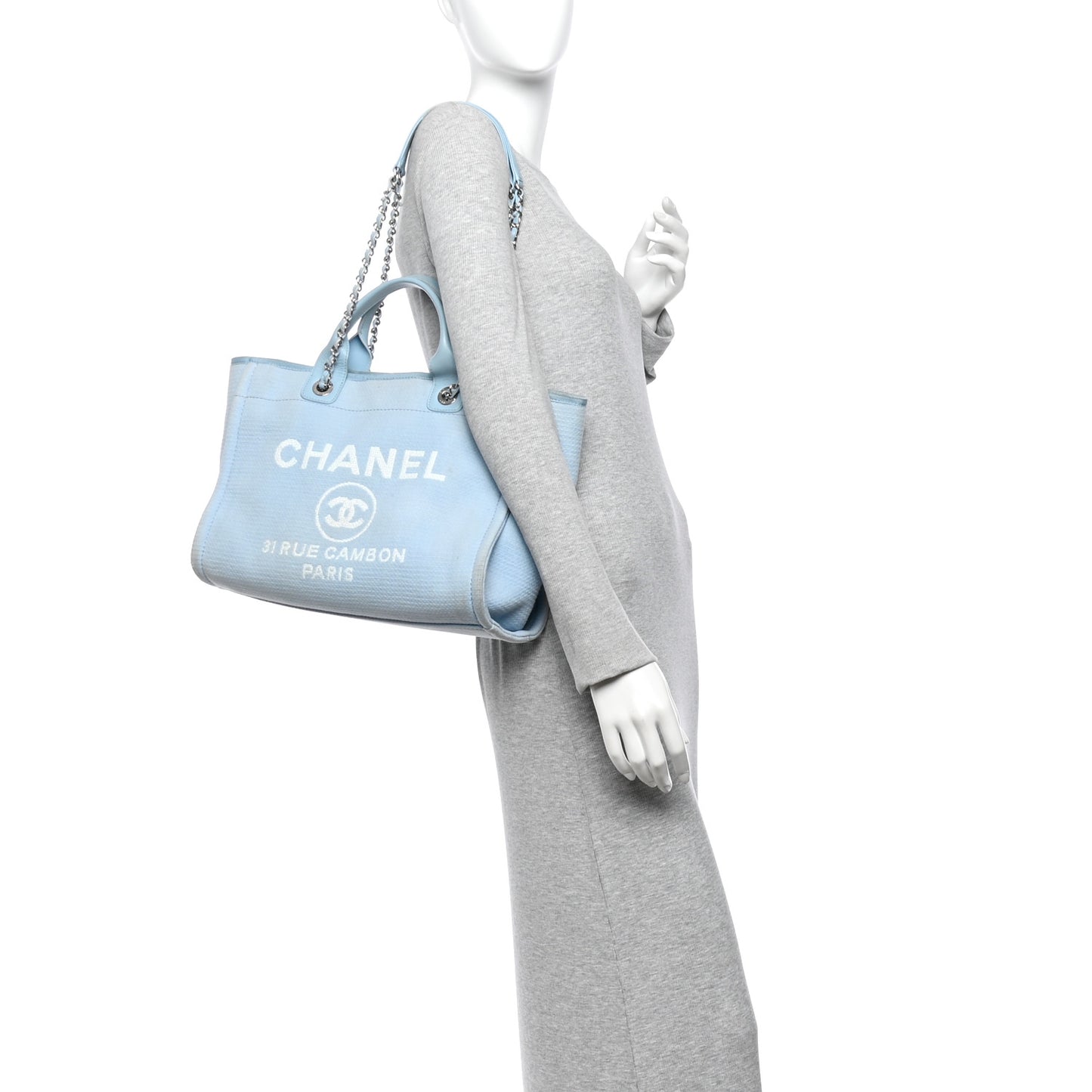 Mixed Fibers Small Deauville Tote Light Blue