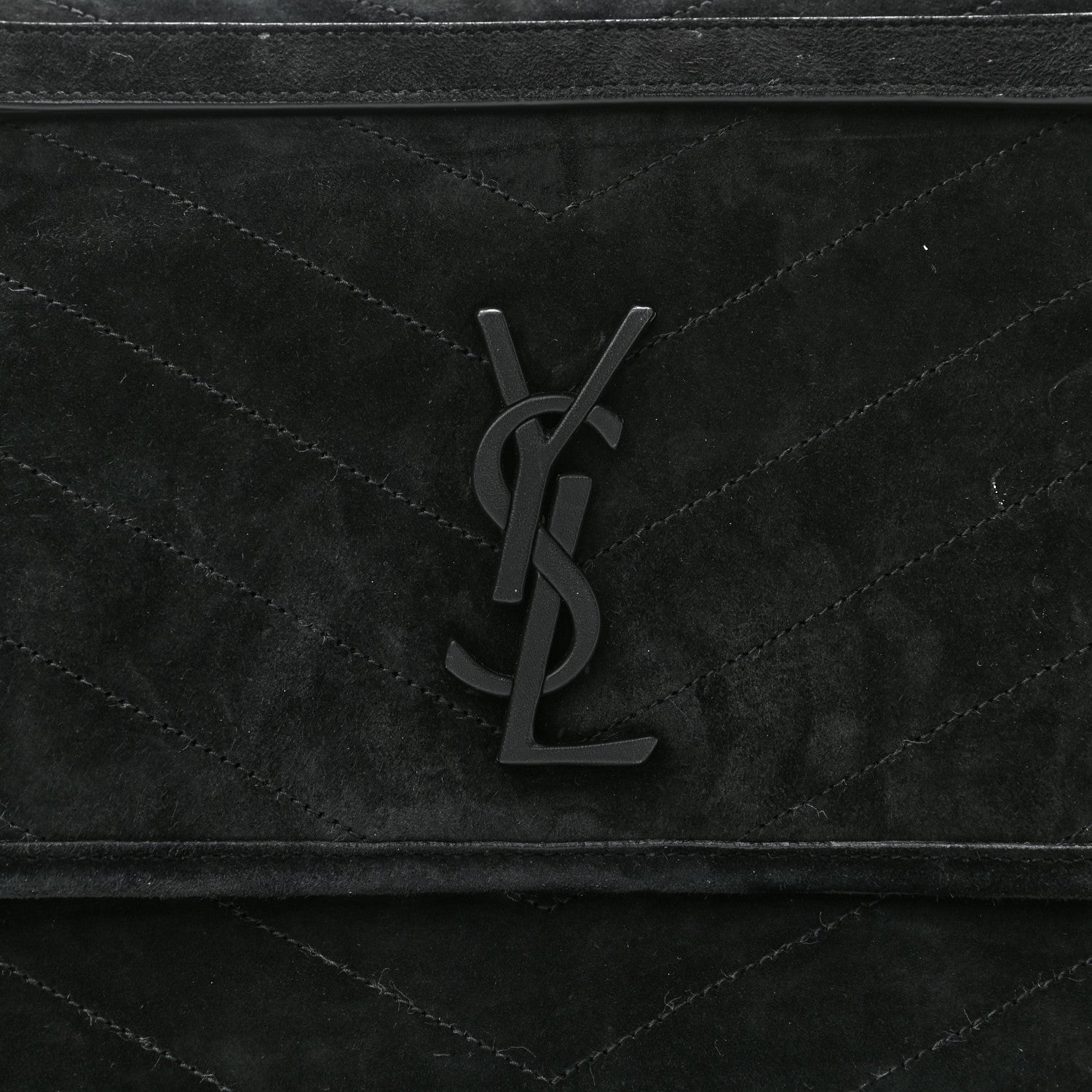 Saint Laurent Suede Monogram Medium Niki Chain Satchel Black 7 of 9
