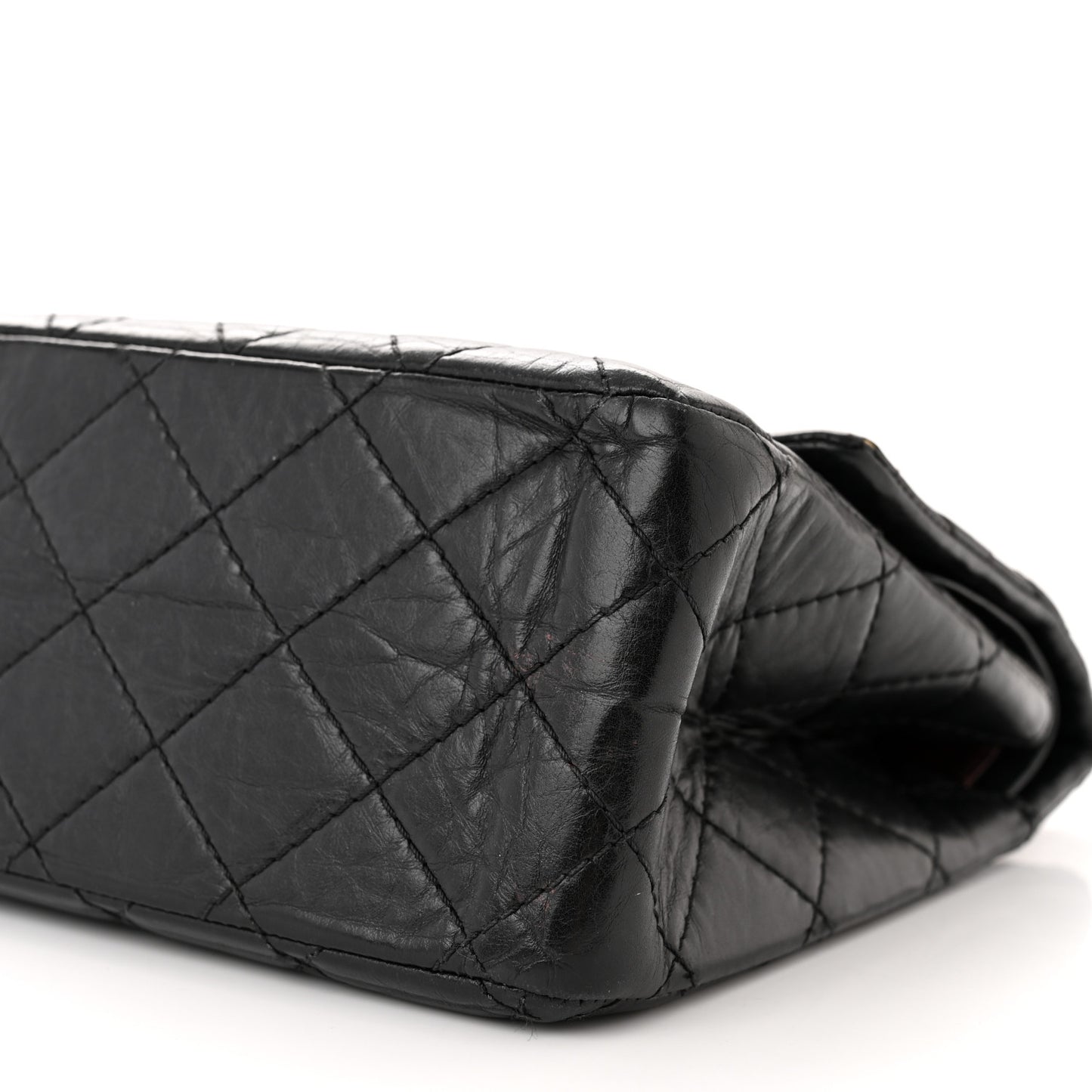 Aged Calfskin Quilted 2.55 Reissue 226 Flap Black
