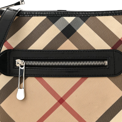 Burberry Patent Nova Check Dryden Crossbody Bag Black 7 of 10
