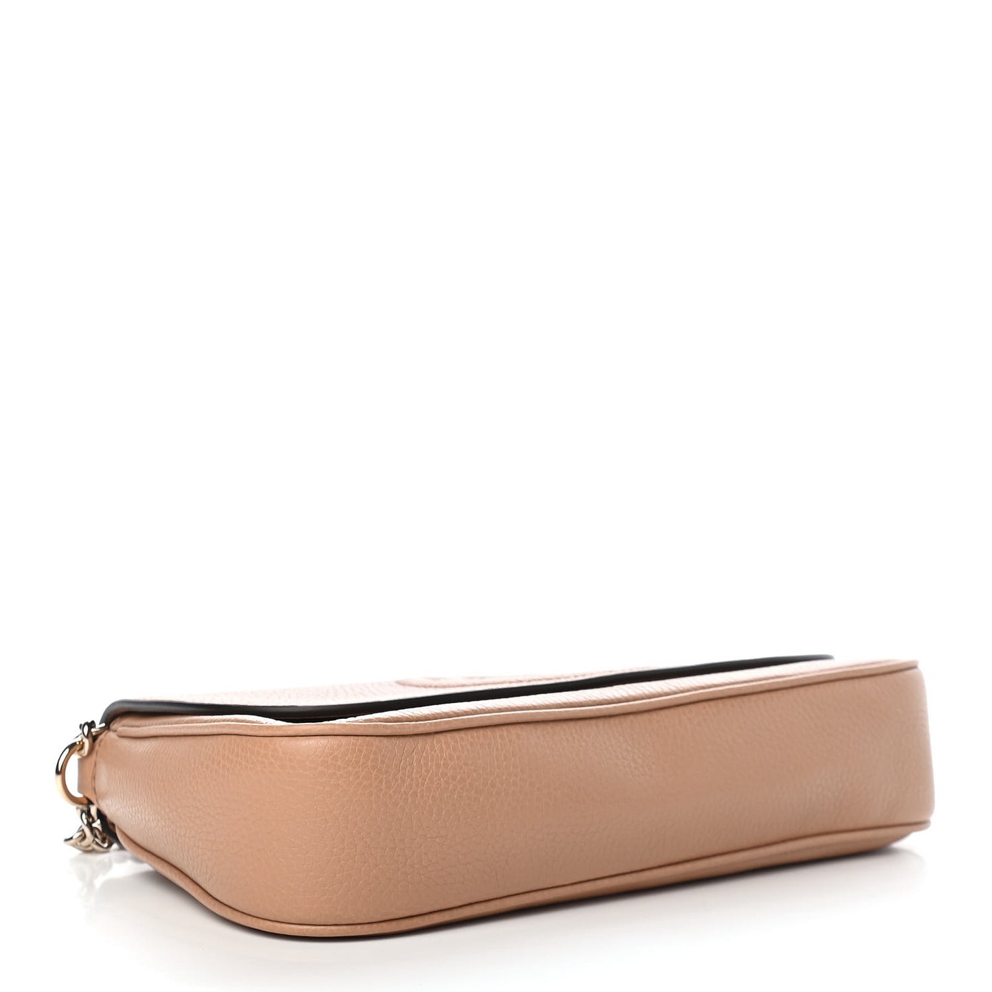 Pebbled Calfskin Medium Soho Flap Crossbody Camelia