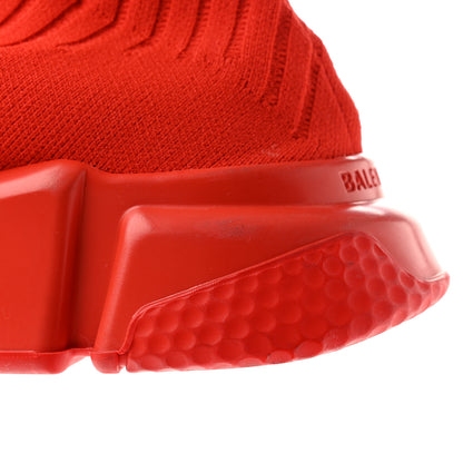 Balenciaga Ribbed Effect Knit Mens Speed Sneakers 42 Rouge 12 of 13