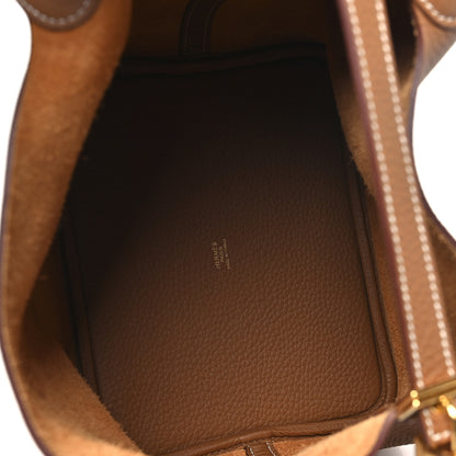 Hermes Taurillon Clemence Picotin Lock 22 MM Gold 5 of 10