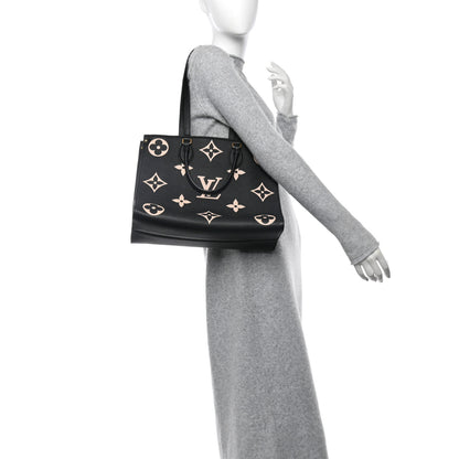 Louis Vuitton Empreinte Monogram Giant Onthego MM Black Beige 2 of 9