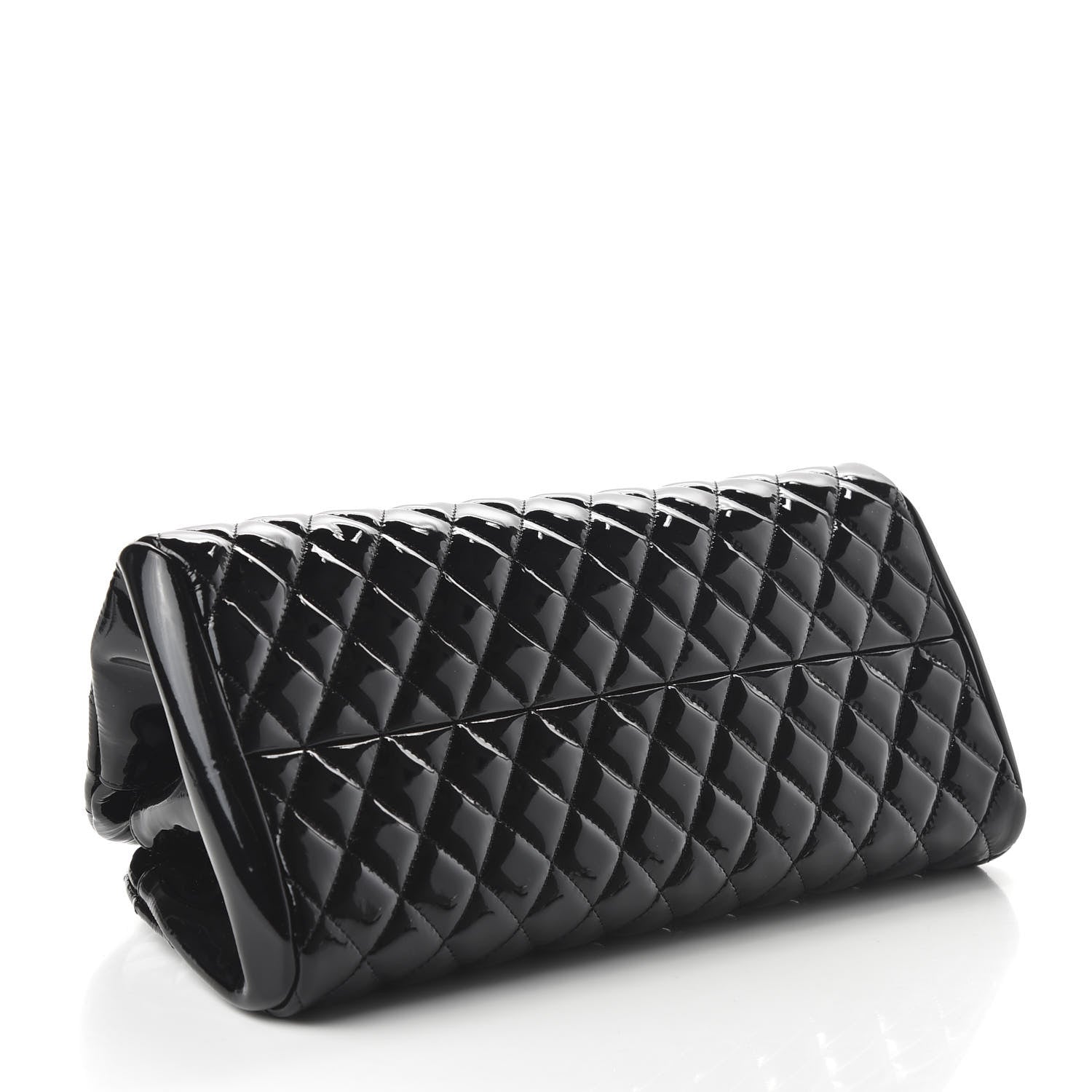 Chanel Patent Quilted Medium Just Mademoiselle Bowling Bag Black 4 of 10