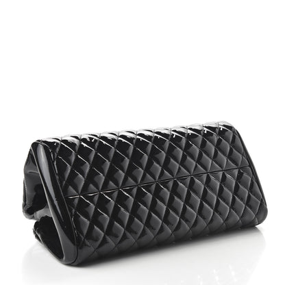 Chanel Patent Quilted Medium Just Mademoiselle Bowling Bag Black 4 of 10